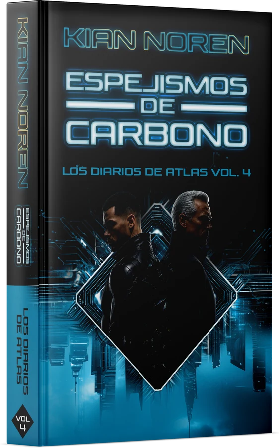 Spanish-language mockup of Espejismos de Carbono